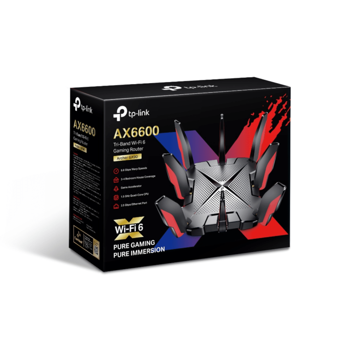 Bidbazar Tp-Link Archer Gx90 Ax6600 6600Mbps Tri-Band Best Wi-Fi 6 Gaming Router Tp-Link Archer Gx90,Ax6600,6600Mbps,Tri-Band,Wi-Fi 6,Gaming Router
