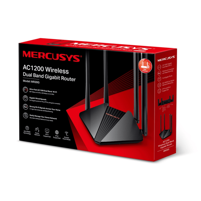 Mercusys Mr30G Ac1200 Wireless Dual Band Gigabit Router - Image 5