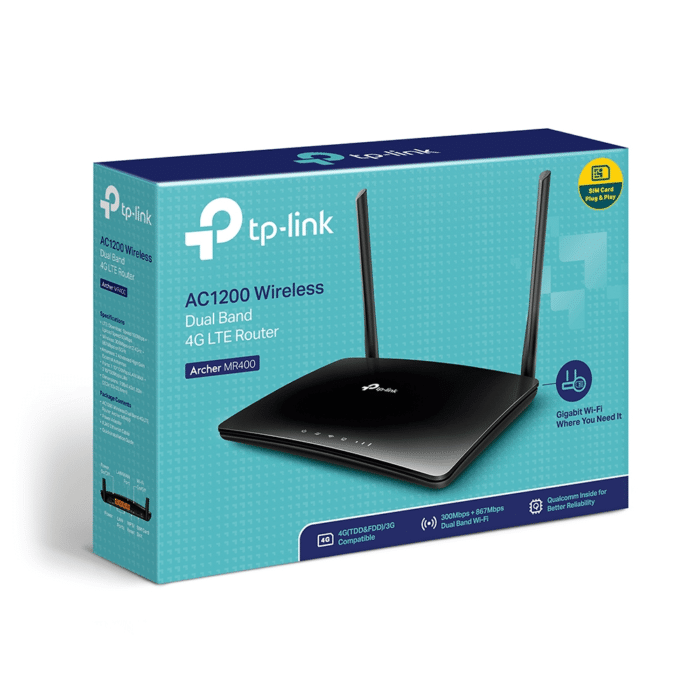 Bidbazar Tp-Link Archer Mr400 Ac1200 Wireless Best Dual Band 4G Lte Sim Router Tp-Link Archer Mr400,4G Lte Router,Dual-Band Wi-Fi,Mobile Broadband,High-Speed Internet,Portable Router,Sim Card Slot,External Antennas,Parental Controls,Vpn Support,Guest Network,Wi-Fi Coverage,Tp-Link Mr400,Lte Router,Ac1200,Mr400