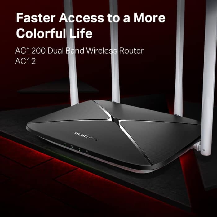 Mercusys Ac12 1200Mbps 4 Antenna Dual Band Wireless Router - Image 3