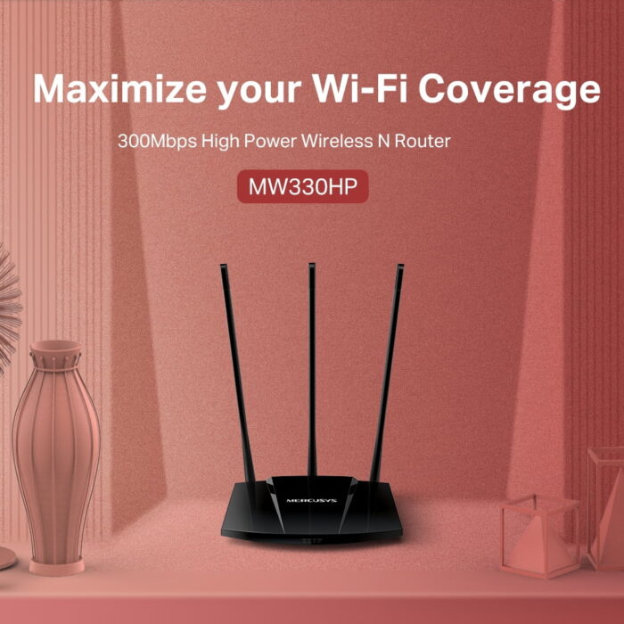 Mercusys Mw330Hp 300Mbps 3 Antenna High Power Wireless N Router - Image 3